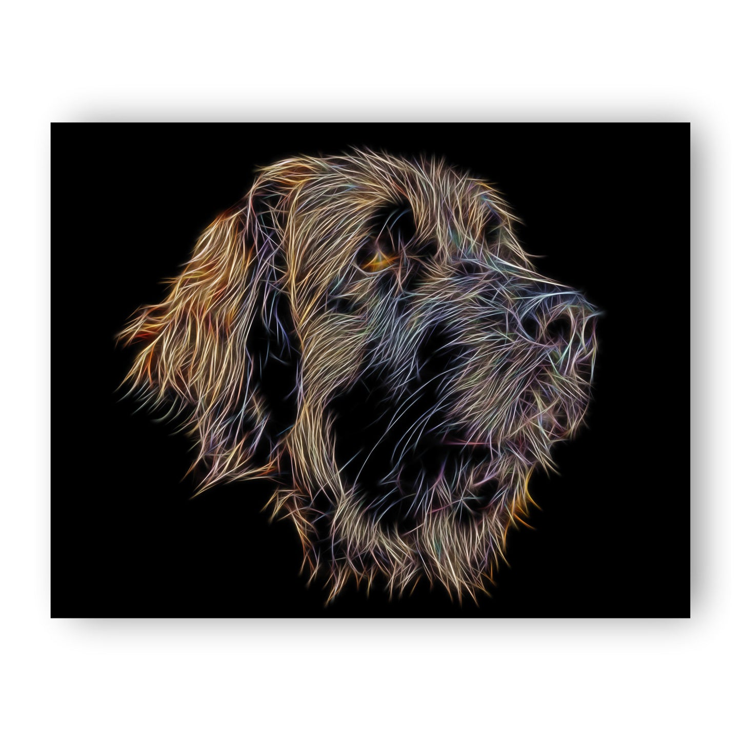 Leonberger Print with Stunning Fractal Art Design. Various Sizes Available