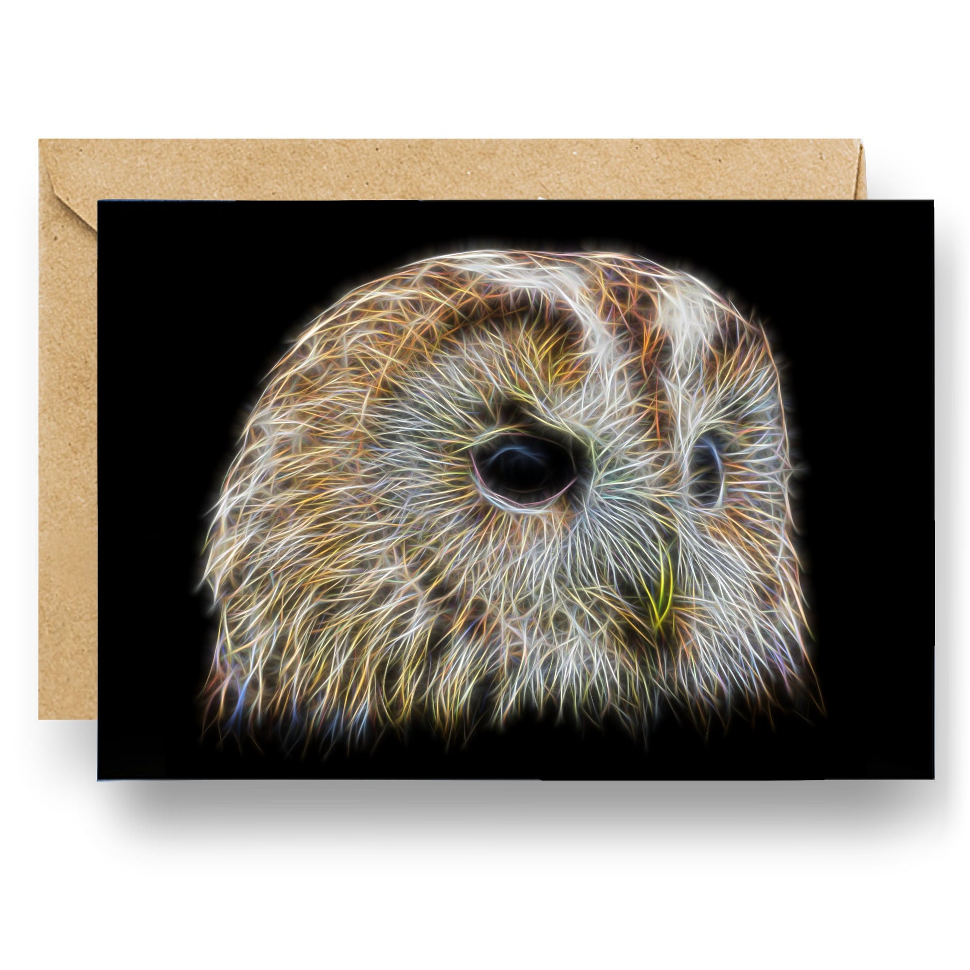 British Wildlife Greeting Cards (Blank Inside). A Selection of Designs. Including Rabbit, Otter, Fox, Puffin, Owl, Squirrel, Deer, Hedgehog