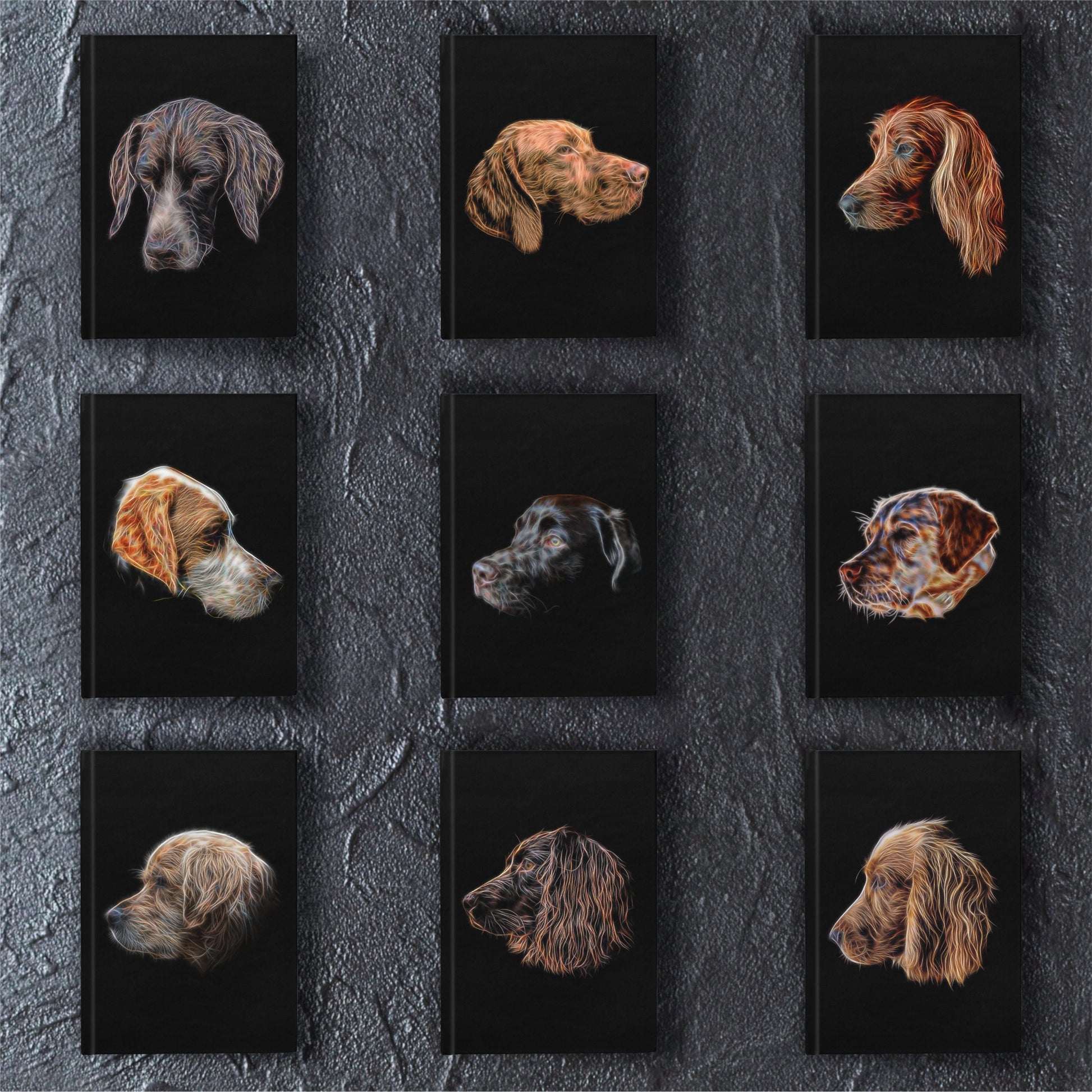 Gundog Breed Dog A5 Hardback Journal. Various Breeds including Spaniels Vizsla Retrievers Pointers Setters and  more