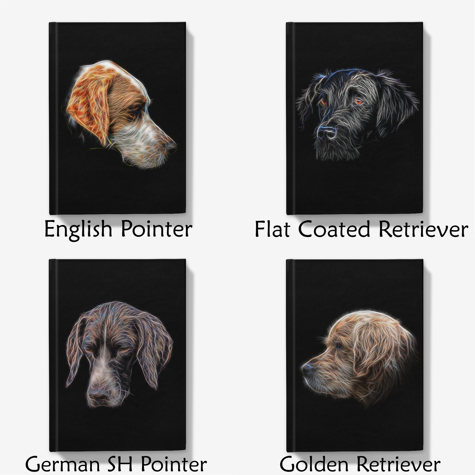 Gundog Breed Dog A5 Hardback Journal. Various Breeds including Spaniels Vizsla Retrievers Pointers Setters and  more