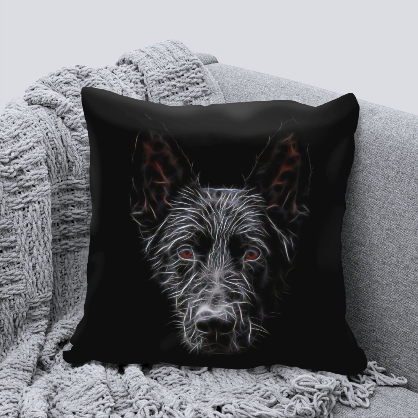 Black German Shepherd Cushion and Insert