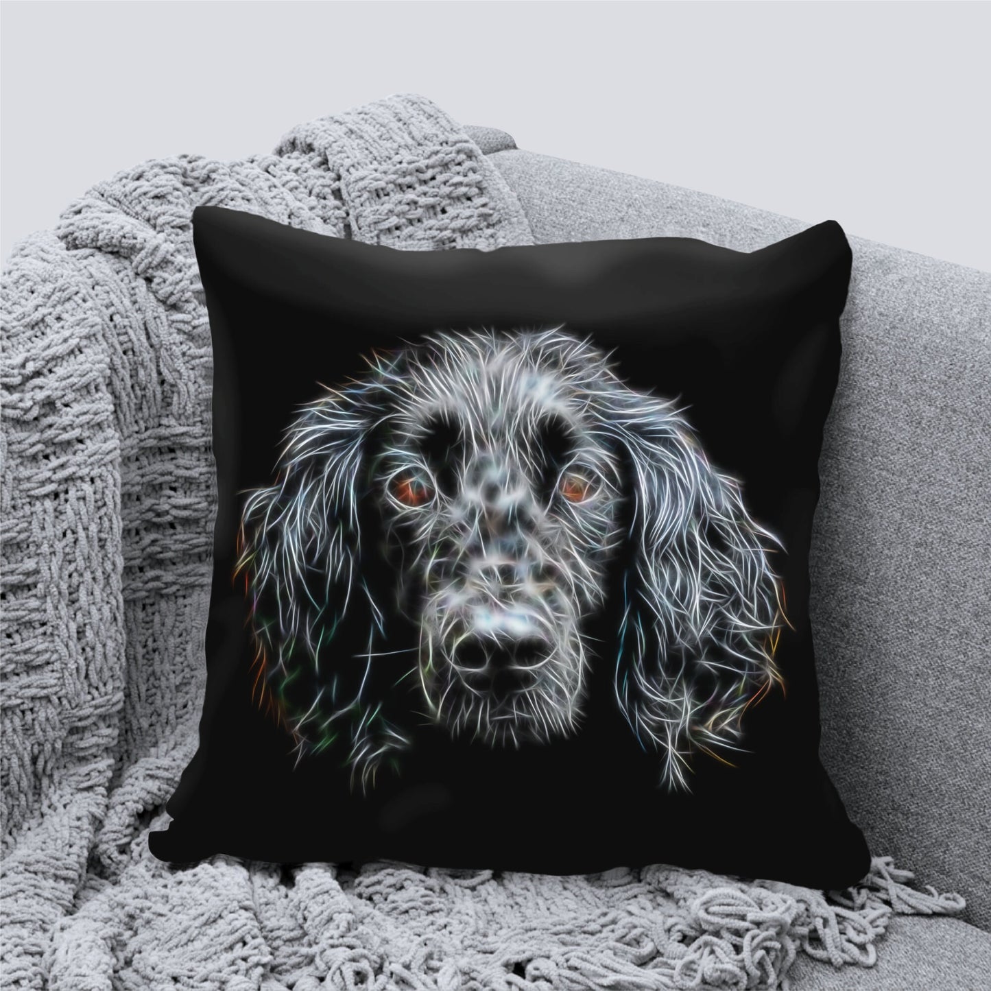 Black Working Cocker Spaniel Cushion