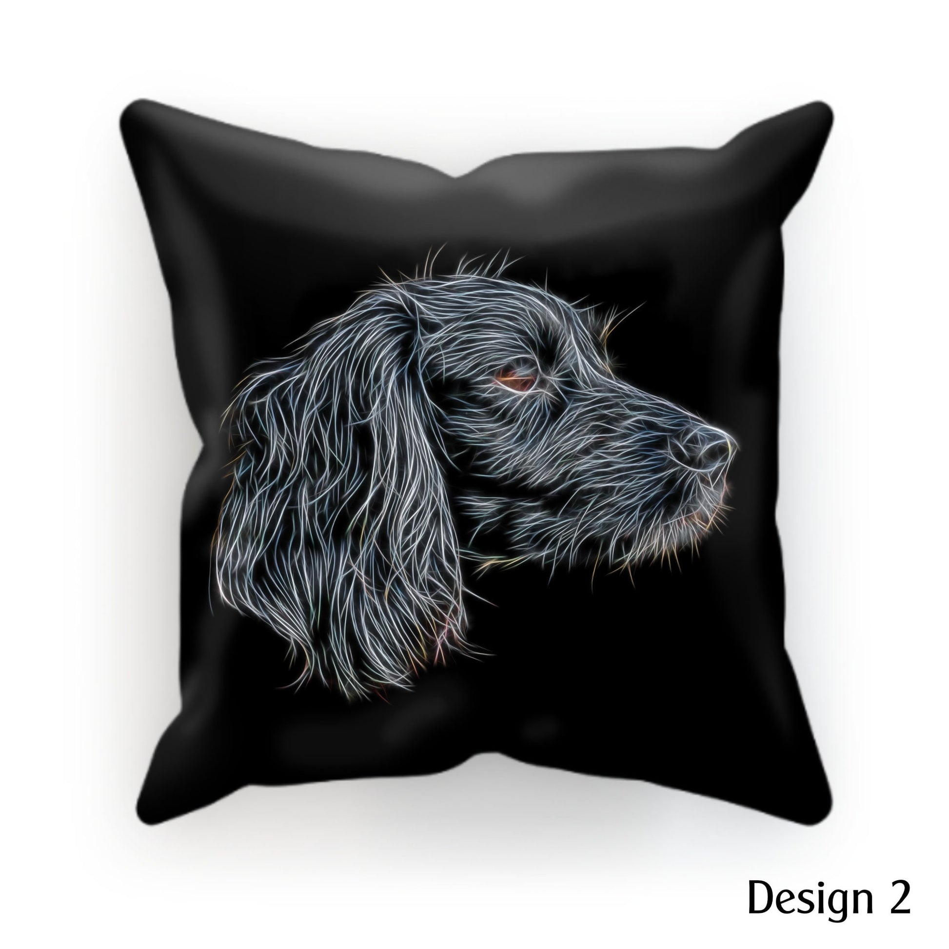 Black Working Cocker Spaniel Cushion