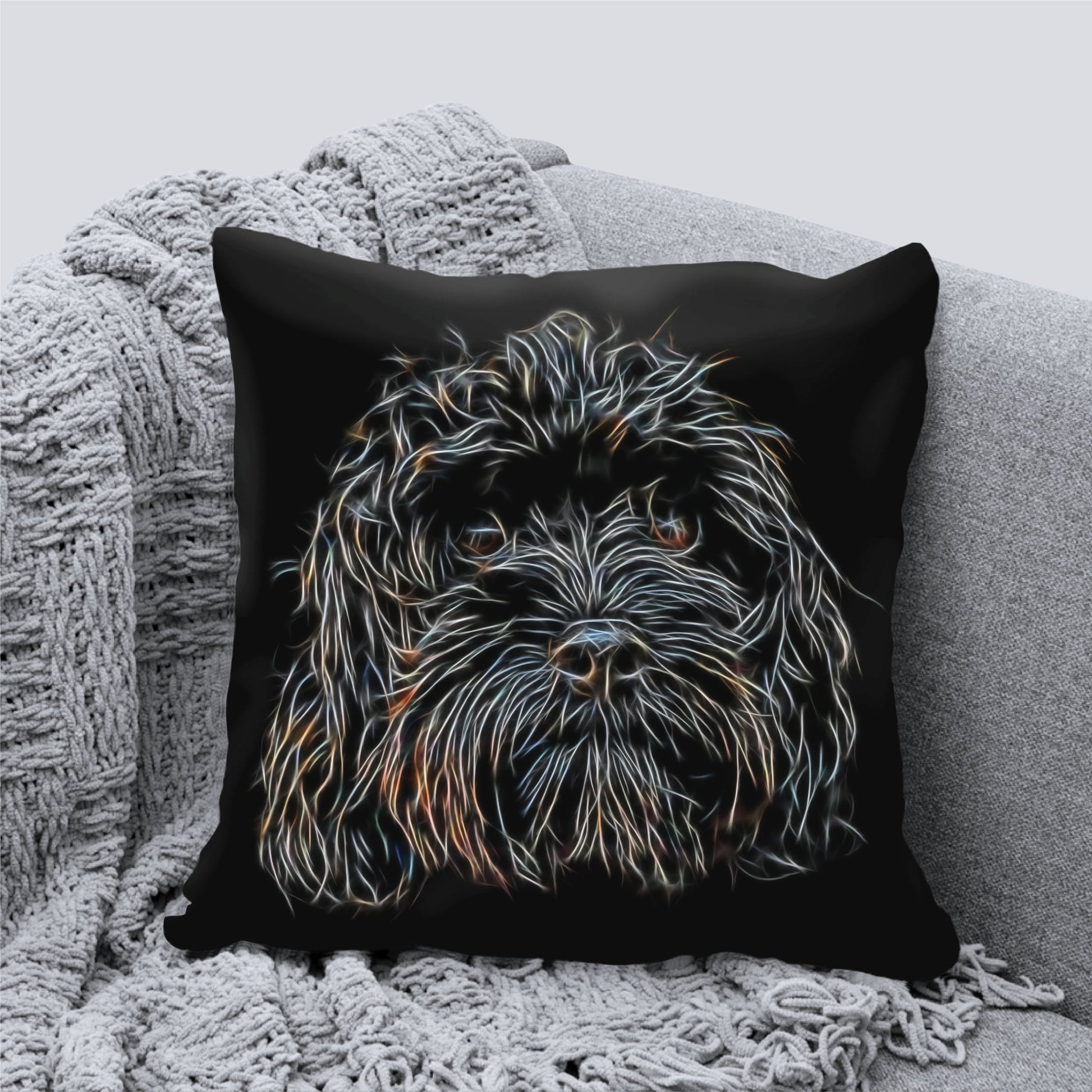 Black Cavapoo Cushion