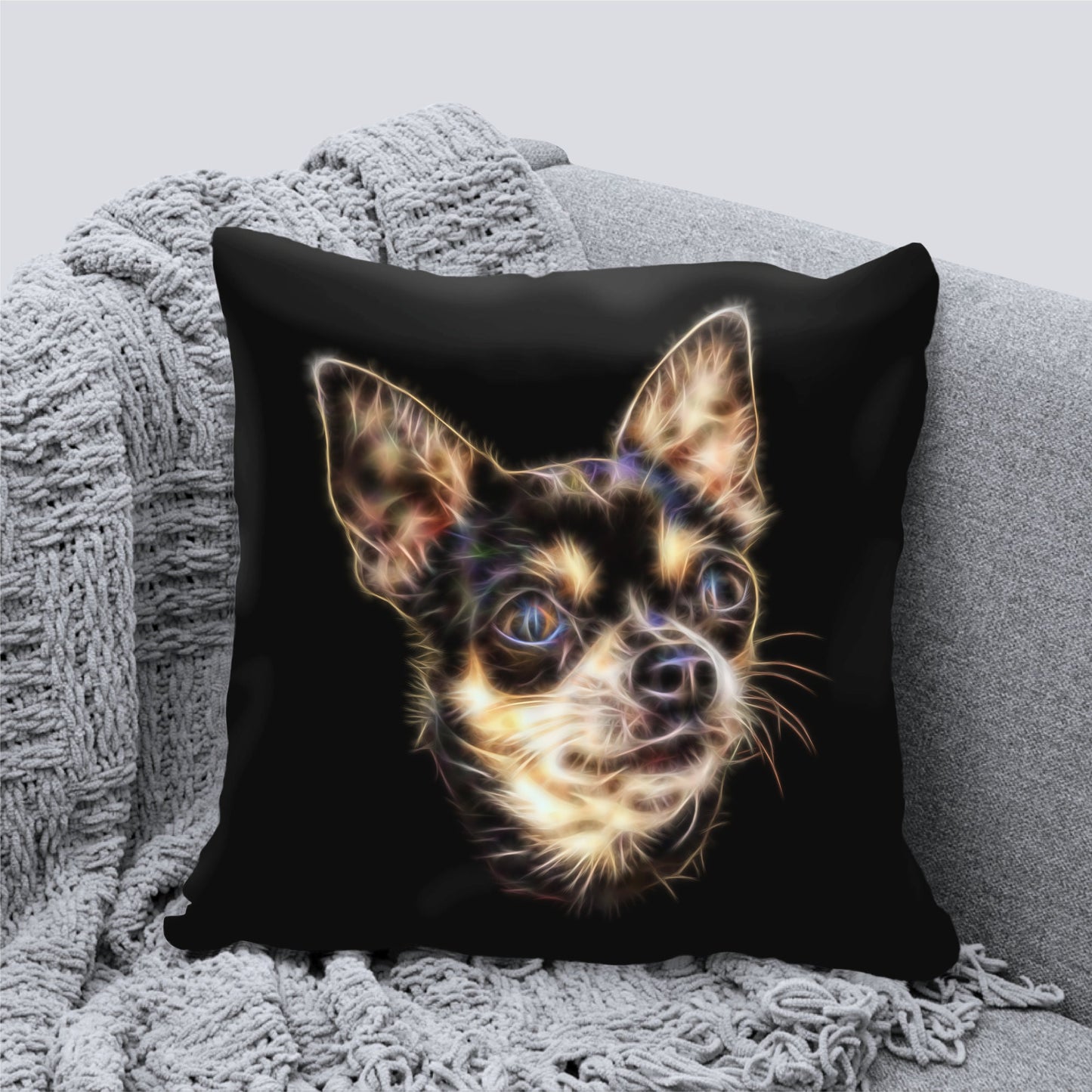 Chocolate and Tan Chihuahua Cushion and Insert