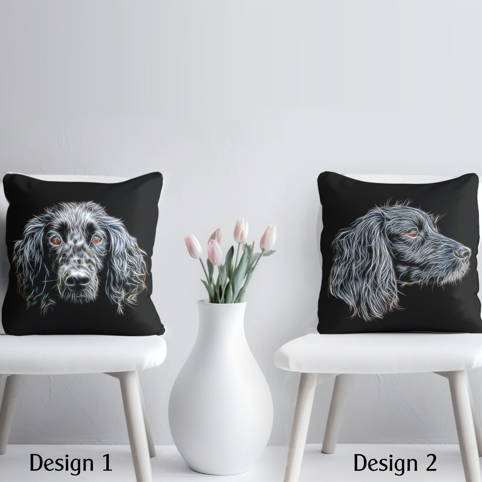 Black Working Cocker Spaniel Cushions