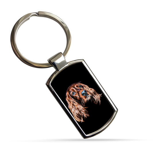 Irish Setter Metal Rectangle Keyring