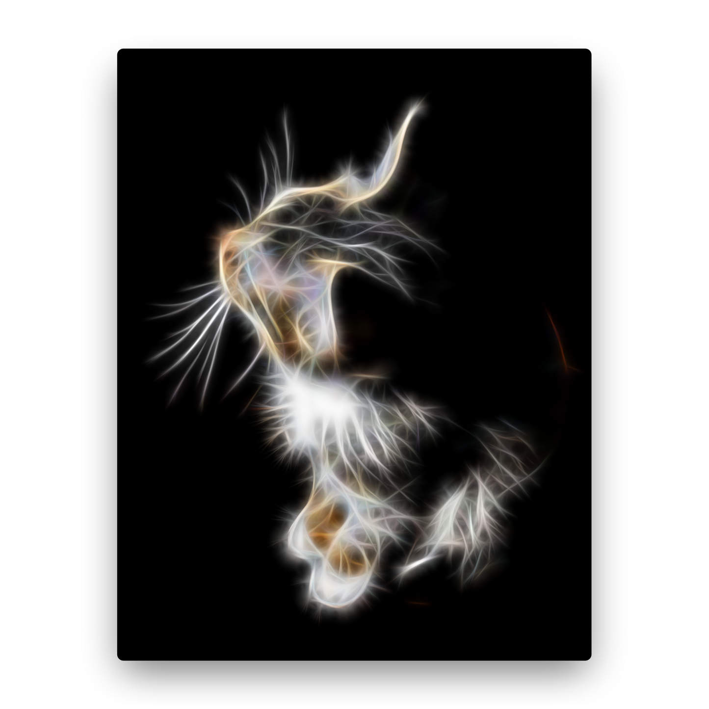 Kitten Aluminium Metal Wall Plaque