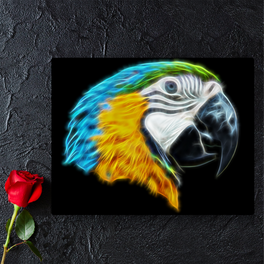 Macaw Parrot Metal Wall Plaque