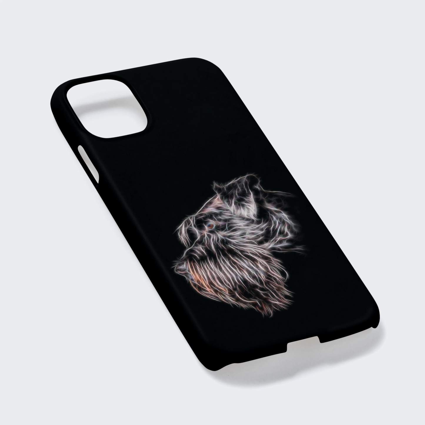 Black Schnauzer Phone Case.  For iPhone or Samsung, Including iPhone 14 and Galaxy S22