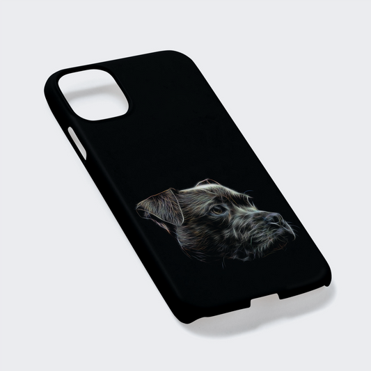Black Staffordshire Bull Terrier Phone Case.  For iPhone or Samsung, Including iPhone 14 and Galaxy S22
