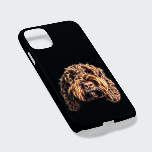 Chocolate Brown Cockapoo Phone Case.  For iPhone or Samsung, Including iPhone 14 and Galaxy S22