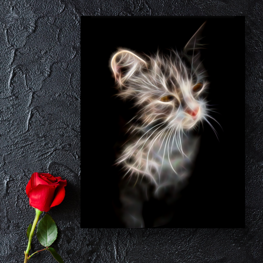 Tabby Cat Metal Wall Plaque