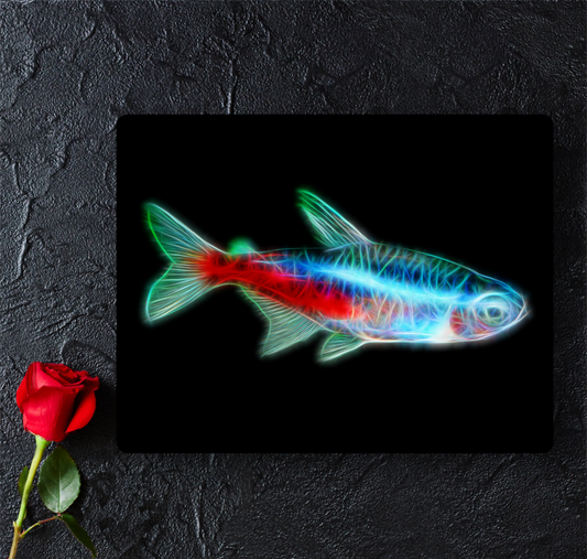 Neon Tetra Fish Metal Wall Plaque
