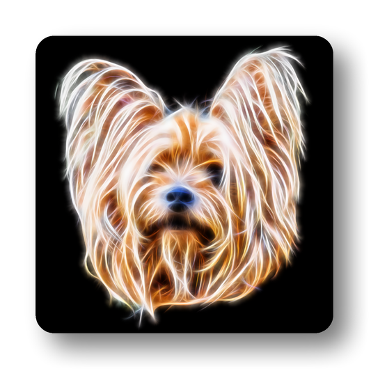 Yorkshire Terrier #1 Coaster Fractal Art Design